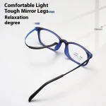 High Degree TR90 Small Frame Casual Ultra Light Titanium Frame Student Myopia Hyperopia Anti Blue Light Prescription Glasses - Image 10