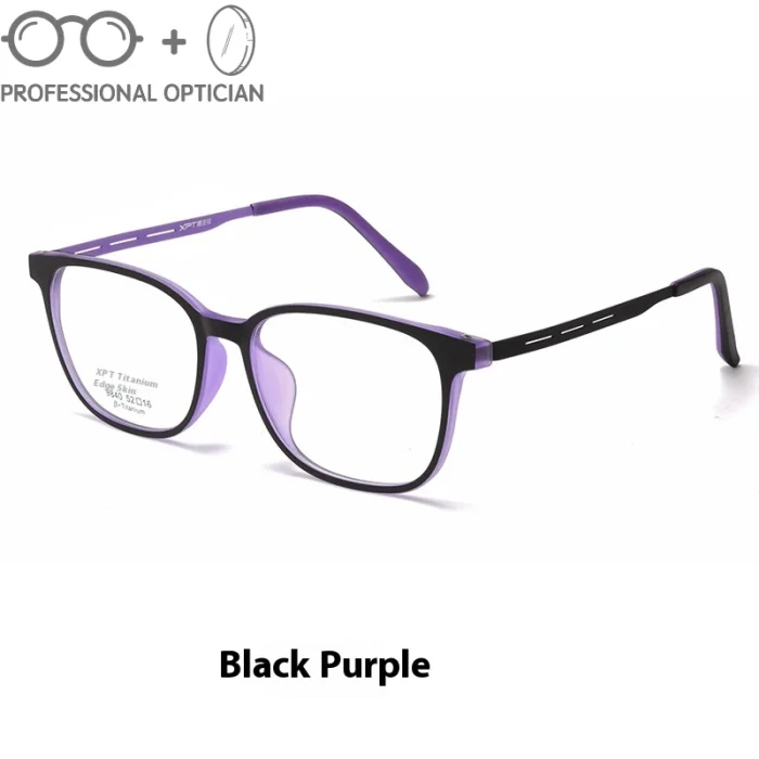 Rubber Titanium Full Titanium Ultralight Men's Student Myopia Hyperopia Astigmatism Anti Blue Light Prescription Optical Glasses - Image 4