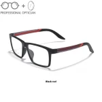 Men's Sport Black Frame Glasses Men- Oversize TR90 Design Sports Eyeglasses for Large Faces, Anti-Slip Temples Shockproof Lenses