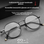 Ultra-light Pure Titanium Retro Small Round Myopia Blue Light Glasses Unisex Optical Prescription Multifocales Progresivos - Image 5