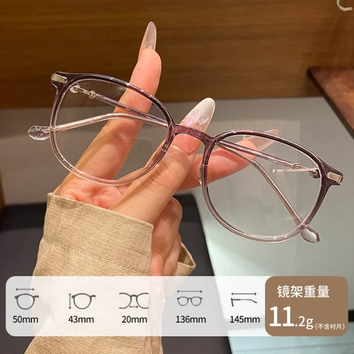 High End Retro Tortoiseshell Round Frame Korean Style Myopia Hyperopia Astigmatism Anti Blue Light Prescription Optical Glasses - Image 6