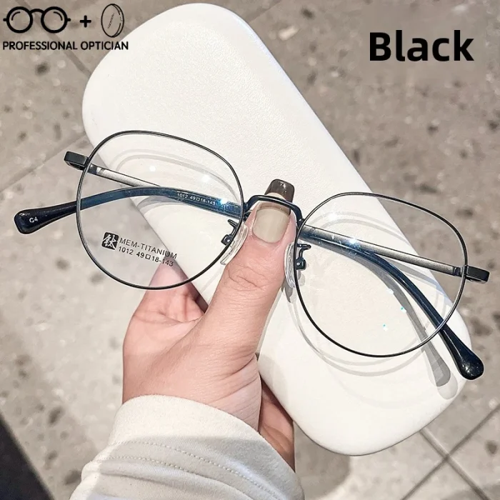 Fashion Ultralight Retro Round Frame Japanese Style Myopia Hyperopia Astigmatism Anti Blue Light Prescription Optical Glasses - Image 3