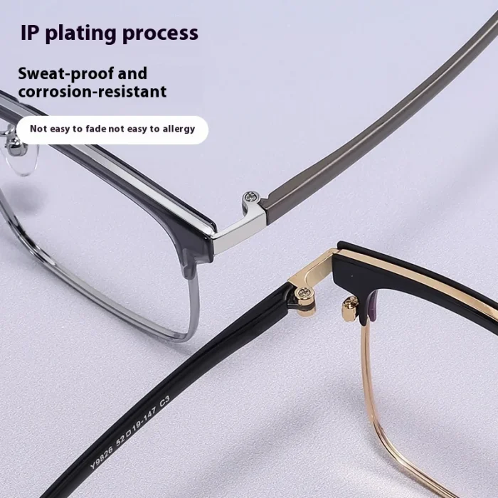 Business Full Frame High Quality Alloy Elastic Temple Myopia Hyperopia Astigmatism Anti Blue Light Prescription Optical Glasses - Image 10