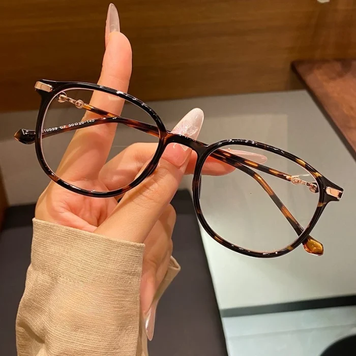 High End Retro Tortoiseshell Round Frame Korean Style Myopia Hyperopia Astigmatism Anti Blue Light Prescription Optical Glasses - Image 10