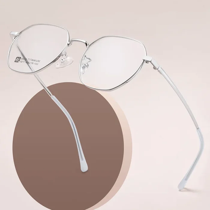 Unisex Ultra Light Polygon Alloy Fashion Myopia Hyperopia Astigmatism Anti Blue Light Prescription Optical Glasses - Image 8