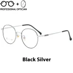 Fashion Retro Style Round Ultra-light Pure Titanium Full Small Blue Light Prescription Glasses Women Oculos De Grau Feminino