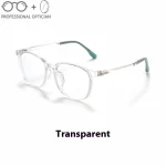 Ultra Light TR90 Literary Retro Round Frame Plain Myopia Hyperopia Astigmatism Anti Blue Light Prescription Optical Glasses