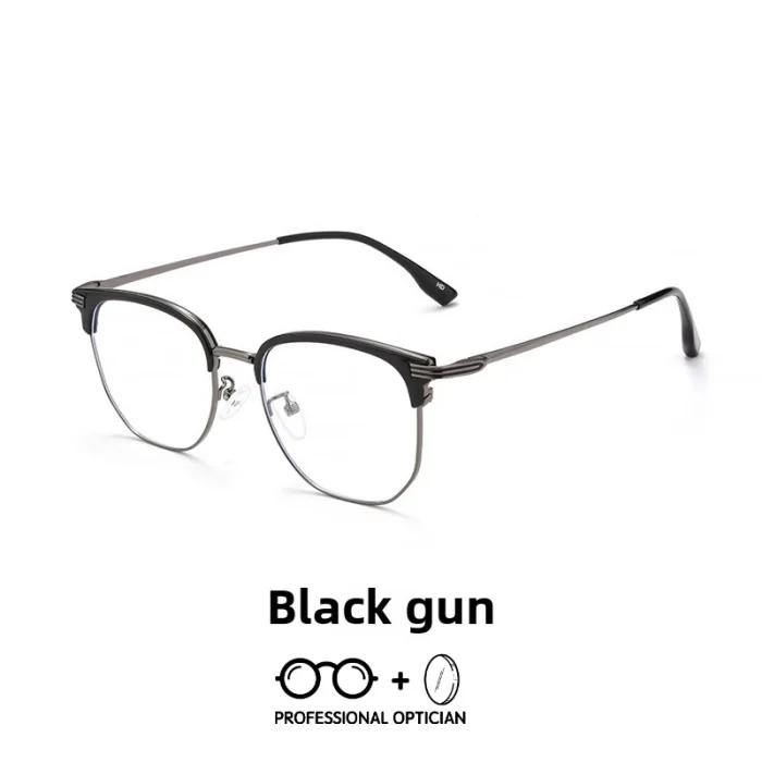 Fashion Casual Men's Anti-blue Light Glasses Eyebrow Eyeglasses Pure Titanium Prescription Glasses Men  Oculos Masculino De Grau - Image 4