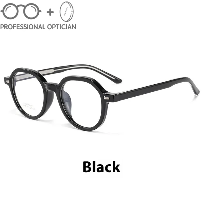 Vintage Quality Black Acetate Small Frame Myopia Eyeglasses Okulary Korekcyjne Damskie Na Receptę Prescription Glasses Women - Image 2