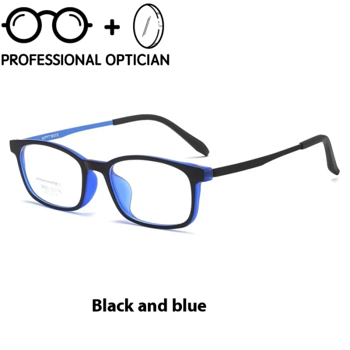 High Degree TR90 Small Frame Casual Ultra Light Titanium Frame Student Myopia Hyperopia Anti Blue Light Prescription Glasses - Image 6