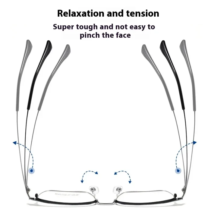 Ultra Light Business Square Black Frame Myopia Hyperopia Astigmatism Anti Blue Light Prescription Progressive Optical Glasses - Image 8