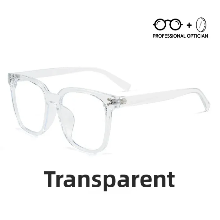 Large Black Frame Fashion Transparent Ultra Light Myopia Hyperopia Astigmatism Anti Blue Light Prescription Optical Glasses - Image 3