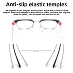 Fashion Casual Men's Anti-blue Light Glasses Eyebrow Eyeglasses Pure Titanium Prescription Glasses Men  Oculos Masculino De Grau - Image 8