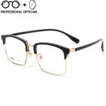 Business Full Frame High Quality Alloy Elastic Temple Myopia Hyperopia Astigmatism Anti Blue Light Prescription Optical Glasses - Image 3