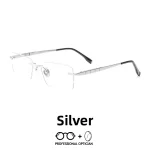 Ultralight Pure Titanium Simple Rimless Business Myopia Anti BlueLight Glasses Men Optical Prescription Multifocales Progresivos - Image 3