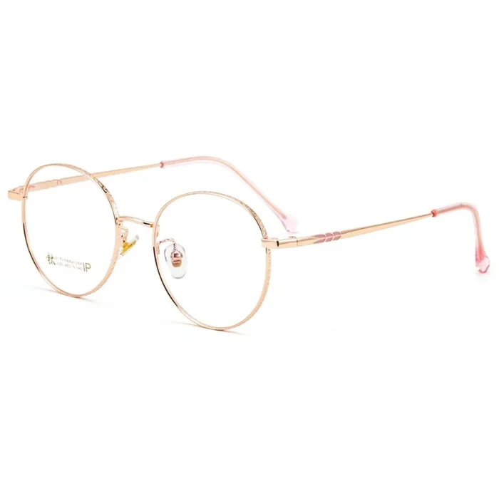 Fashion Retro Style Round Ultra-light Pure Titanium Full Small Blue Light Prescription Glasses Women Oculos De Grau Feminino - Image 11