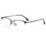 Simple Business Fashion Versatile Ultra Light Alloy Myopia Hyperopia Astigmatism Anti Blue Light Prescription Optical Glasses - Image 9