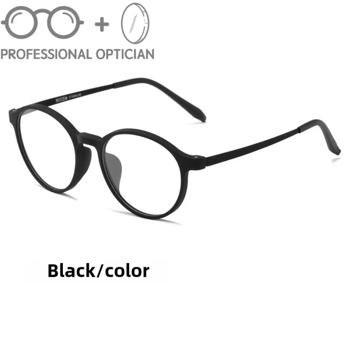 Ultra-light Full-frame Retro TR Round Optical Frames Men's Korean-style Trendy Myopia Blue Light Prescription Glasses Women - Image 5