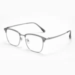Large Frame for Men with Big Faces Stylish Tough Semi Rimmed Brow Bars High End Myopia Prescription Blue Light Glasses - Image 5