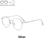 Women's Vintage Titanium Glasses Frame - Retro Round HD Optical Eyewear, Lightweight Prescription Eyeglasses Blue Light - Image 3