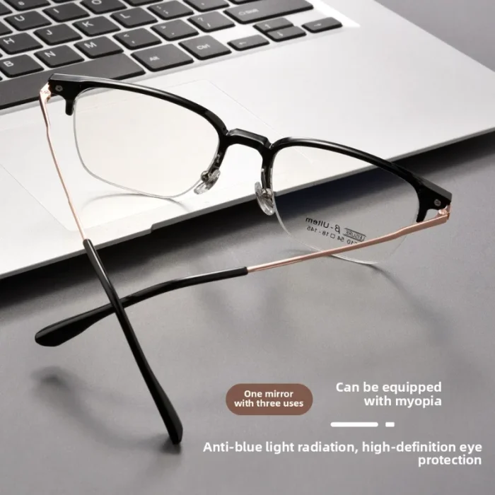 TR90 Magnetic Clip-On Business Sunglasses Night Driving Prescription Glasses Men Eyewear Summer Polarized Myopia Eyeglasses - Image 7