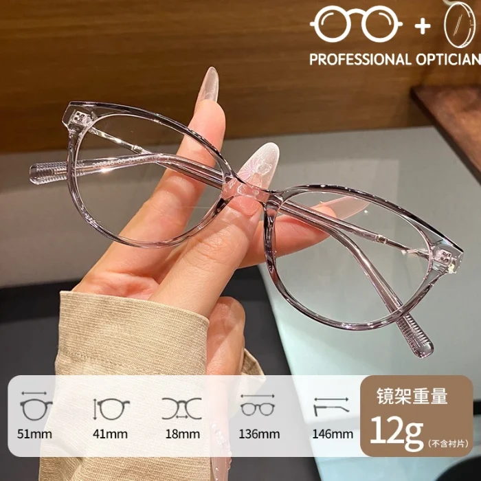 Exquisite Tortoiseshell Cat Eyel Face Shaping Myopia Hyperopia Astigmatism Anti Blue Light Prescription Optical Glasses - Image 4