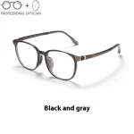 Ultra Light TR90 Literary Retro Round Frame Plain Myopia Hyperopia Astigmatism Anti Blue Light Prescription Optical Glasses - Image 5