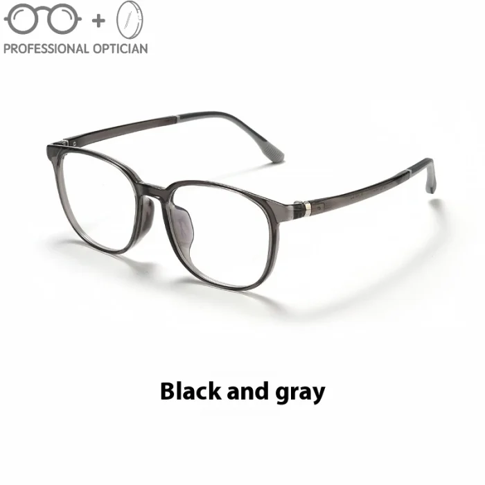 Ultra Light TR90 Literary Retro Round Frame Plain Myopia Hyperopia Astigmatism Anti Blue Light Prescription Optical Glasses - Image 5