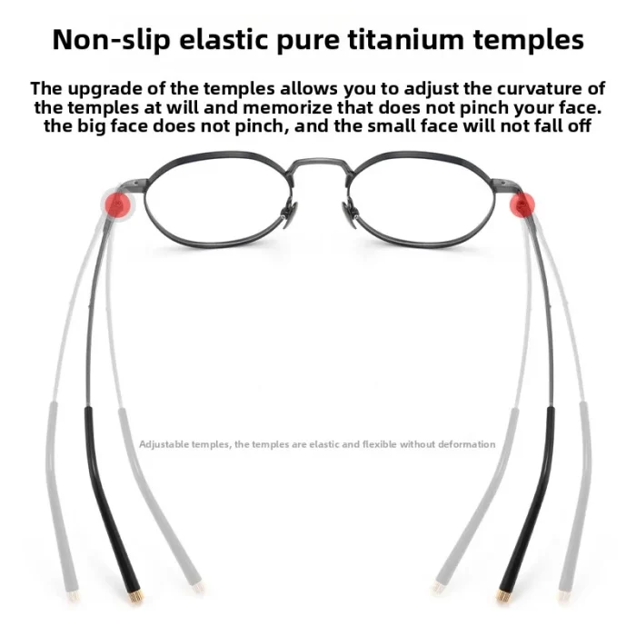 Ultra-light Pure Titanium Retro Small Round Myopia Blue Light Glasses Unisex Optical Prescription Multifocales Progresivos - Image 8