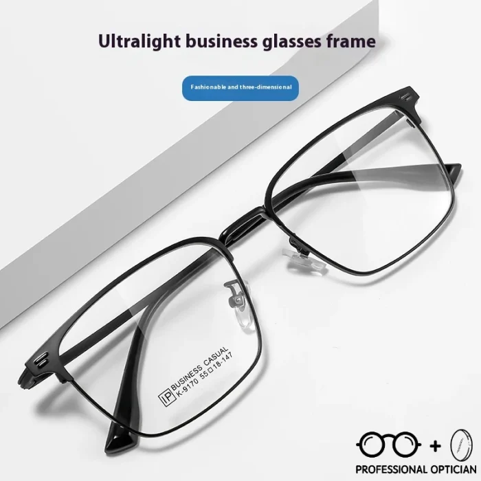 Ultra Light Business Square Black Frame Myopia Hyperopia Astigmatism Anti Blue Light Prescription Progressive Optical Glasses - Image 6