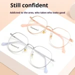 Women's Vintage Titanium Glasses Frame - Retro Round HD Optical Eyewear, Lightweight Prescription Eyeglasses Blue Light - Image 7