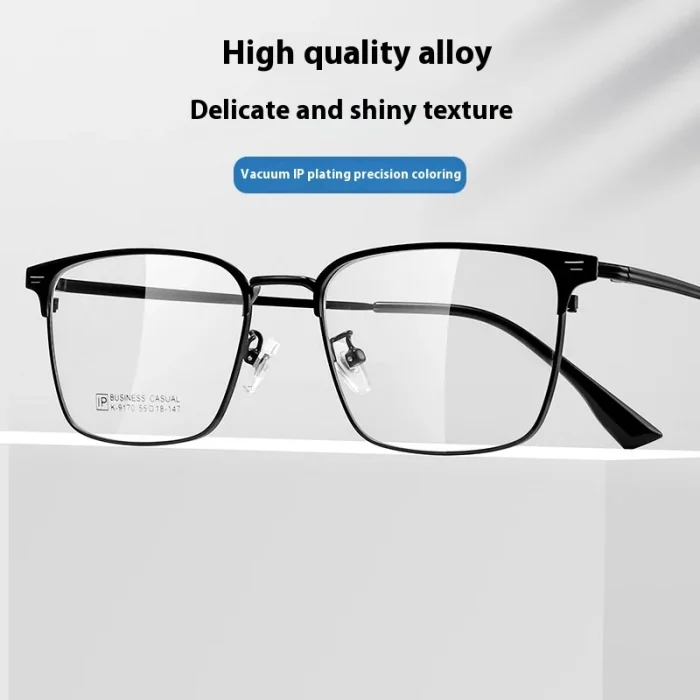Ultra Light Business Square Black Frame Myopia Hyperopia Astigmatism Anti Blue Light Prescription Progressive Optical Glasses - Image 7