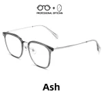 Tea-Colored Titanium Blue Light Prescription Glasses Women Big Face Frame Retro Optical Okulary Korekcyjne Damskie Na Receptę - Image 4