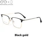 Ultra Light Business Square Black Frame Myopia Hyperopia Astigmatism Anti Blue Light Prescription Progressive Optical Glasses