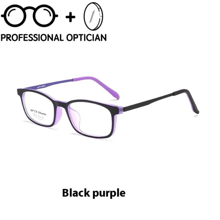 High Degree TR90 Small Frame Casual Ultra Light Titanium Frame Student Myopia Hyperopia Anti Blue Light Prescription Glasses - Image 3