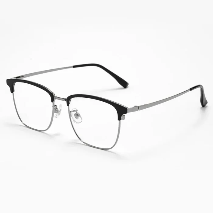 Large Frame for Men with Big Faces Stylish Tough Semi Rimmed Brow Bars High End Myopia Prescription Blue Light Glasses - Image 4