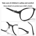 Youth Prevention and Control Eyeglasses Frame Ultra-light Pure Titanium Temple Myopia Children's Prescription Blue Light Glasses - Image 9