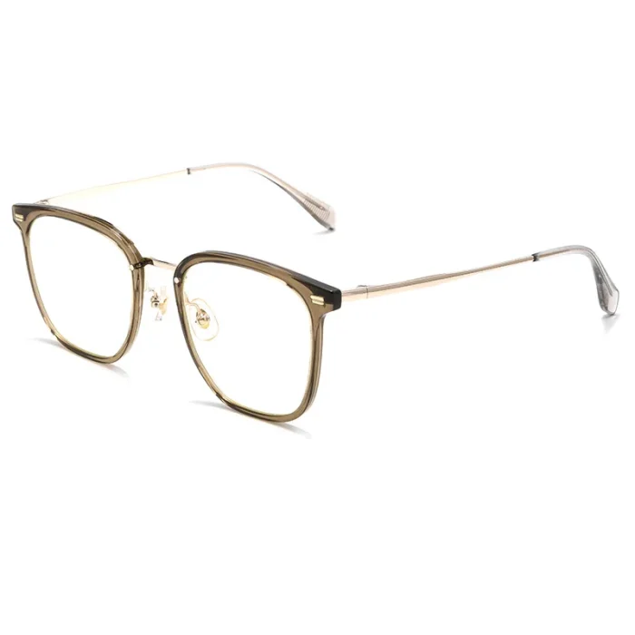 Tea-Colored Titanium Blue Light Prescription Glasses Women Big Face Frame Retro Optical Okulary Korekcyjne Damskie Na Receptę - Image 9