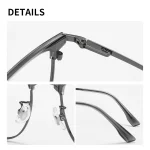 Large Frame for Men with Big Faces Stylish Tough Semi Rimmed Brow Bars High End Myopia Prescription Blue Light Glasses - Image 9