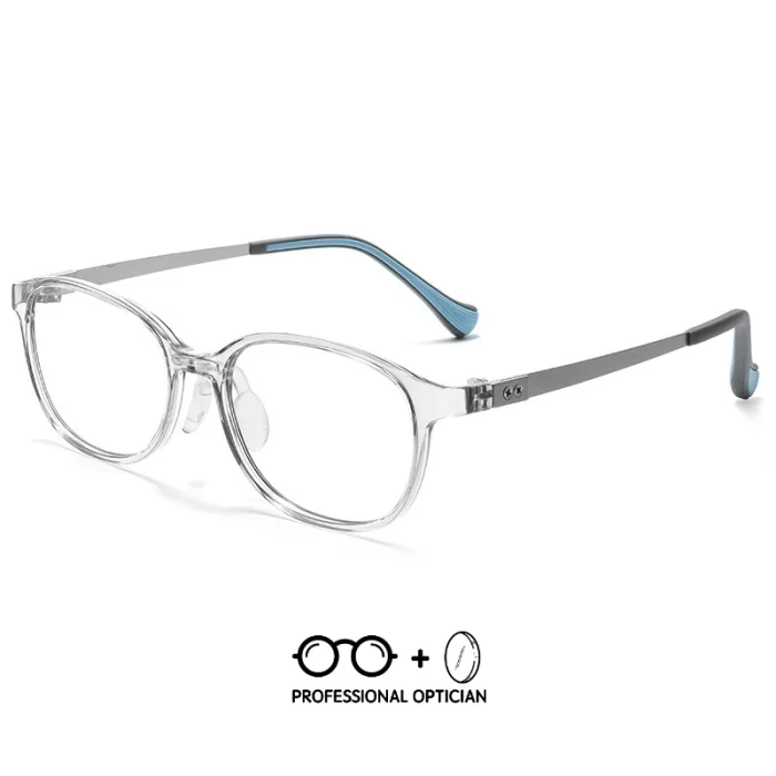 Youth Prevention and Control Eyeglasses Frame Ultra-light Pure Titanium Temple Myopia Children's Prescription Blue Light Glasses - Image 4