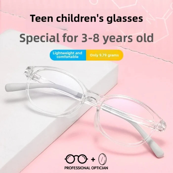 Ultra-light TR90 New Kid Myopia Frames Transparent Small Frame Student Blue Light Glasses Men Optical Prescription Progressive - Image 5