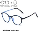 Ultra-light Full-frame Retro TR Round Optical Frames Men's Korean-style Trendy Myopia Blue Light Prescription Glasses Women - Image 2