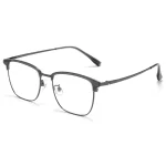 Large Frame for Men with Big Faces Stylish Tough Semi Rimmed Brow Bars High End Myopia Prescription Blue Light Glasses - Image 10