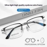Simple Business Fashion Versatile Ultra Light Alloy Myopia Hyperopia Astigmatism Anti Blue Light Prescription Optical Glasses - Image 6