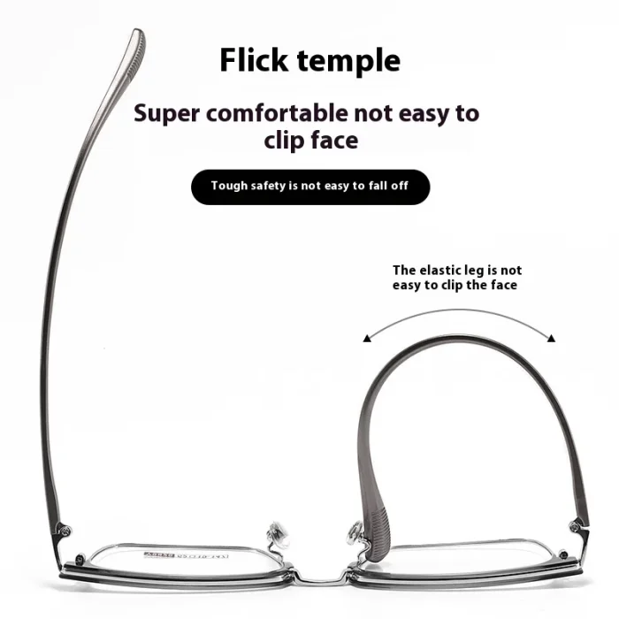 Business Full Frame High Quality Alloy Elastic Temple Myopia Hyperopia Astigmatism Anti Blue Light Prescription Optical Glasses - Image 9