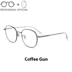 Ultra-light Pure Titanium Trendy Retro Glasses Women Myopia Blue Light Glasses Men Optical Prescription Progressive نظارات طبية