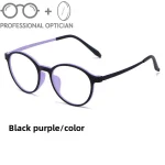 Ultra-light Full-frame Retro TR Round Optical Frames Men's Korean-style Trendy Myopia Blue Light Prescription Glasses Women - Image 3