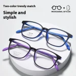 Rubber Titanium Full Titanium Ultralight Men's Student Myopia Hyperopia Astigmatism Anti Blue Light Prescription Optical Glasses - Image 7