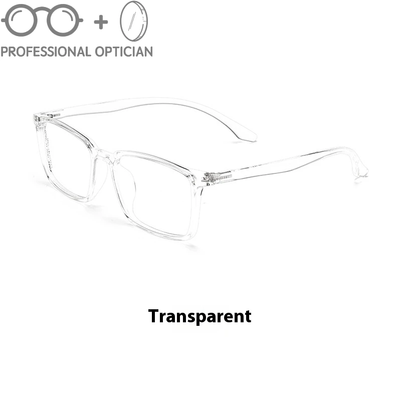 Ultra-light TR90 New Stylish Square Frames Unisex Myopia Blue Light Glasses Men Optical Prescription Progressive نظارات طبية