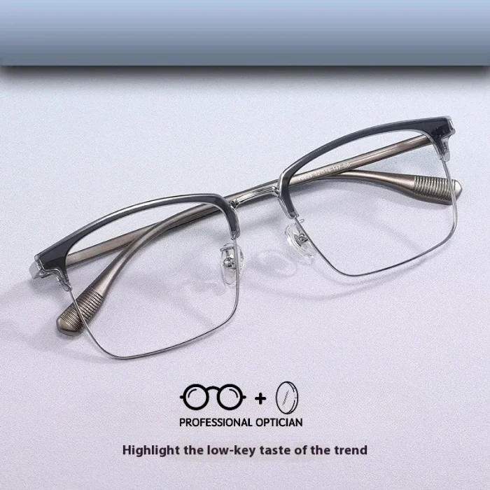 Business Full Frame High Quality Alloy Elastic Temple Myopia Hyperopia Astigmatism Anti Blue Light Prescription Optical Glasses - Image 7